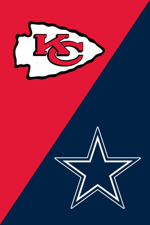 Kansas City Chiefs vs Dallas Cowboys Flag, Custom House Divided Flags, Personalized House Divided Flag