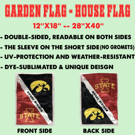 Customize House Divided Flag, Custom House Divided Flags Any Teams, Custom Sports Flags, College Flags