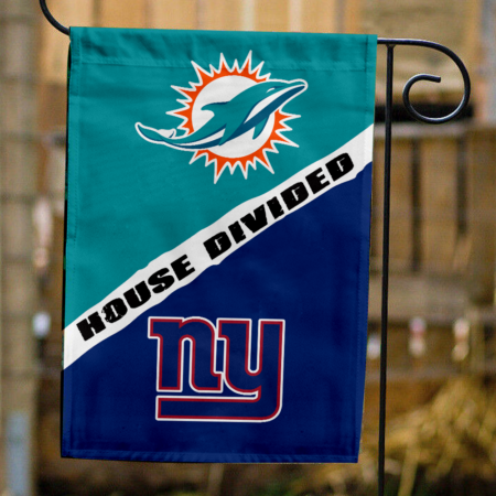 Dolphins vs Giants House Divided Flag, NFL House Divided Flag