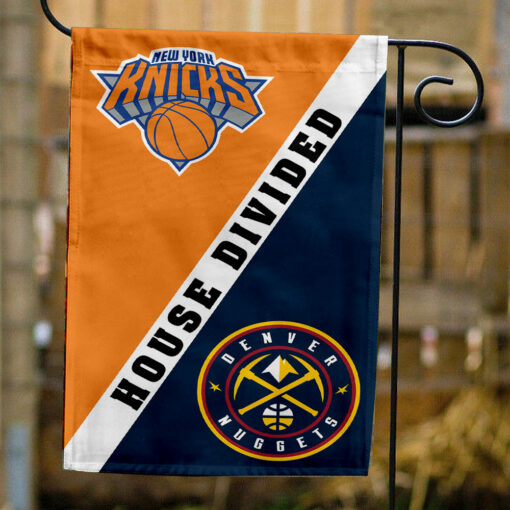Knicks vs Nuggets House Divided Flag, NBA House Divided Flag