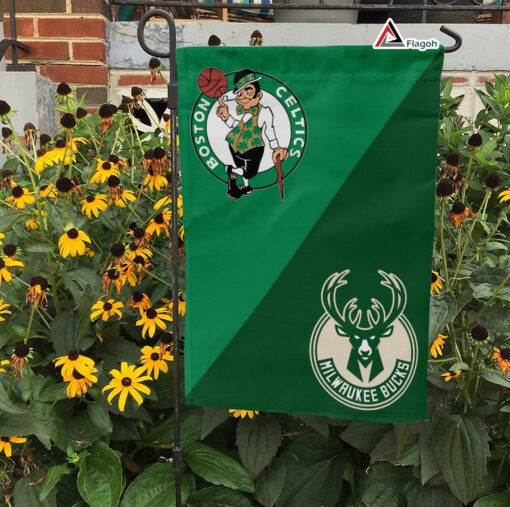 Celtics vs Bucks House Divided Flag, NBA House Divided Flag