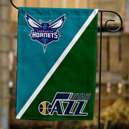 Hornets vs Jazz House Divided Flag, NBA House Divided Flag
