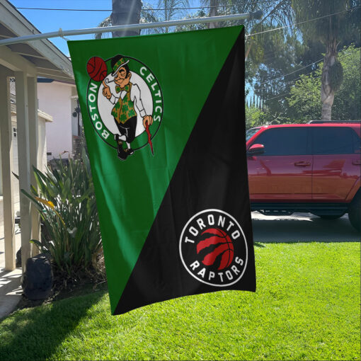 Celtics vs Raptors House Divided Flag, NBA House Divided Flag