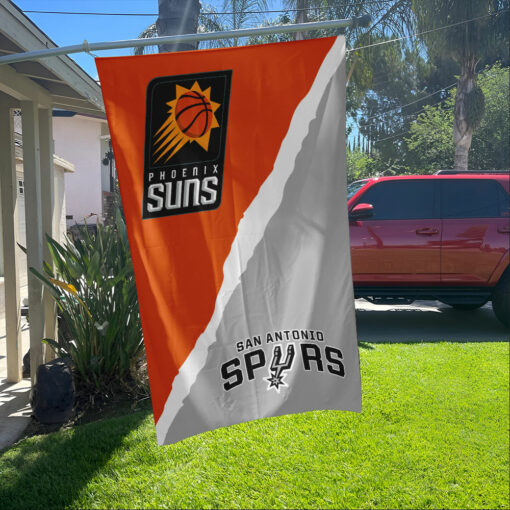 Suns vs Spurs House Divided Flag, NBA House Divided Flag