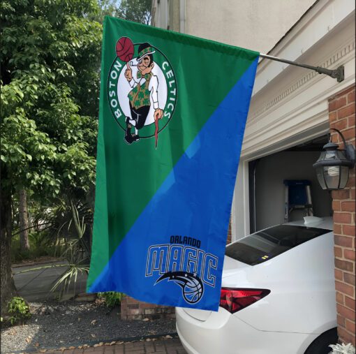 Celtics vs Magic House Divided Flag, NBA House Divided Flag