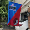 LA Clippers vs Portland Trail Blazers House Divided Flag