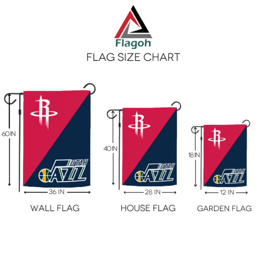 Jazz vs Celtics House Divided Flag, NBA House Divided Flag