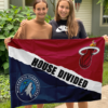Heat vs Timberwolves House Divided Flag