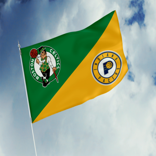 Celtics vs Pacers House Divided Flag, NBA House Divided Flag