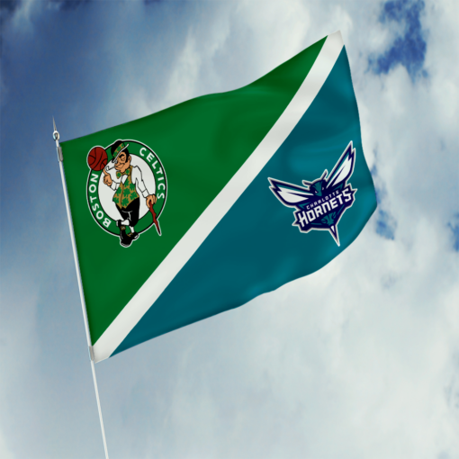 Celtics vs Hornets House Divided Flag, NBA House Divided Flag