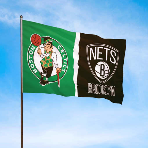Celtics vs Nets House Divided Flag, NBA House Divided Flag