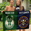 Bucks vs Nuggets House Divided Flag