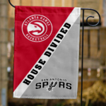 Hawks vs Spurs House Divided Flag, NBA House Divided Flag