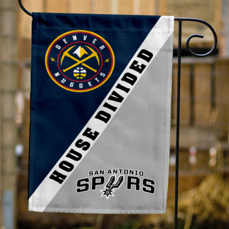 Nuggets vs Spurs House Divided Flag, NBA House Divided Flag