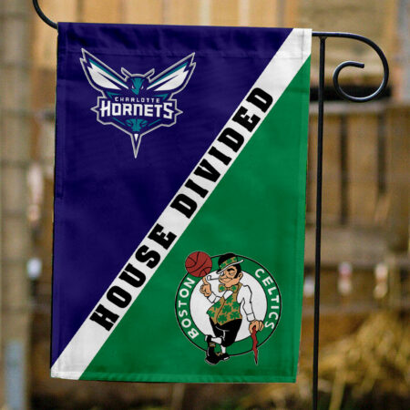Hornets vs Celtics House Divided Flag, NBA House Divided Flag