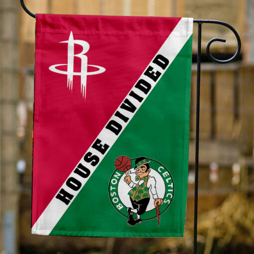 Rockets vs Celtics House Divided Flag, NBA House Divided Flag