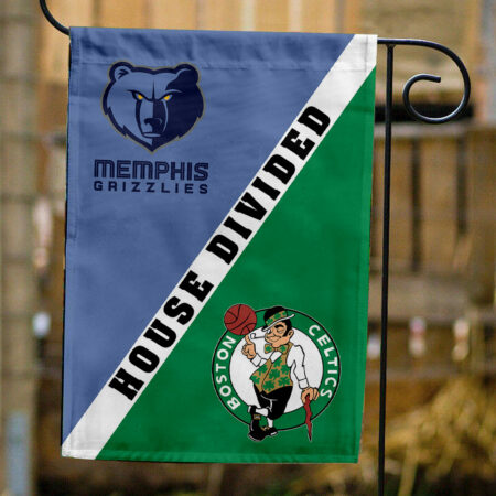 Grizzlies vs Celtics House Divided Flag, NBA House Divided Flag