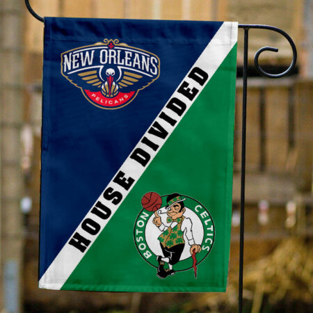 Pelicans vs Celtics House Divided Flag, NBA House Divided Flag