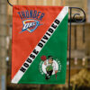 Oklahoma City Thunder vs Boston Celtics House Divided Flag, NBA House Divided Flag