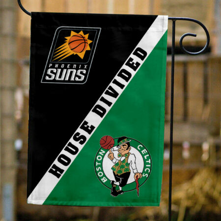 Suns vs Celtics House Divided Flag, NBA House Divided Flag