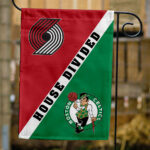 Trail Blazers vs Celtics House Divided Flag, NBA House Divided Flag
