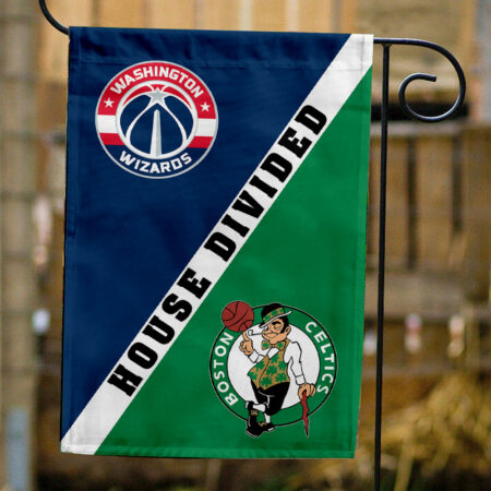 Wizards vs Celtics House Divided Flag, NBA House Divided Flag