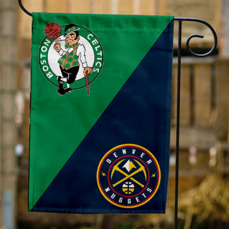 Celtics vs Nuggets House Divided Flag, NBA House Divided Flag