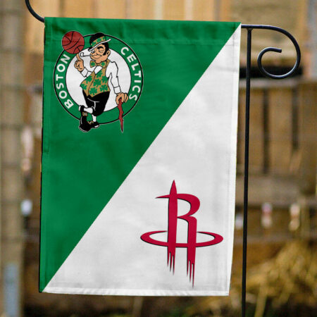 Celtics vs Rockets House Divided Flag, NBA House Divided Flag