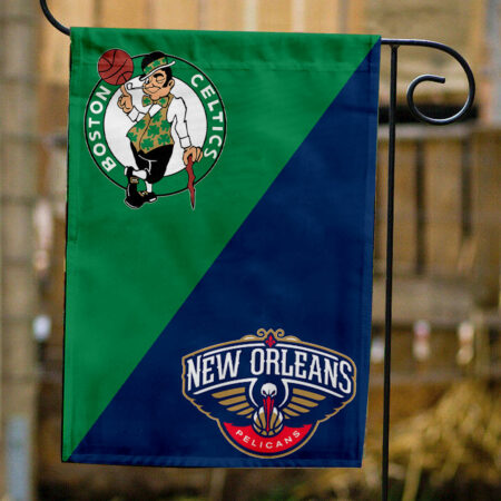 Celtics vs Pelicans House Divided Flag, NBA House Divided Flag