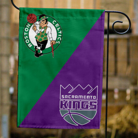 Celtics vs Kings House Divided Flag, NBA House Divided Flag