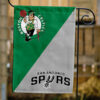 Celtics vs Spurs House Divided Flag