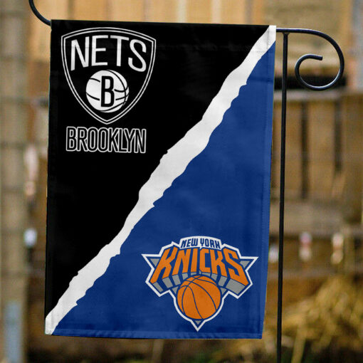 Nets vs Knicks House Divided Flag, NBA House Divided Flag