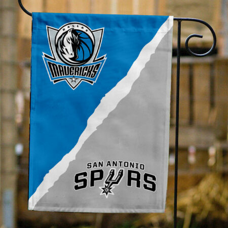 Mavericks vs Spurs House Divided Flag, NBA House Divided Flag
