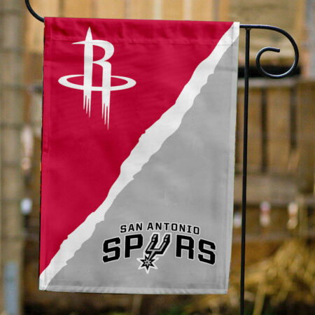 Rockets vs Spurs House Divided Flag, NBA House Divided Flag