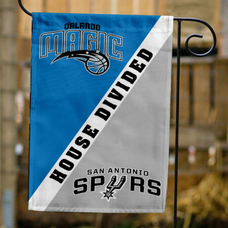 Magic vs Spurs House Divided Flag, NBA House Divided Flag