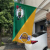 House Flag Mockup Boston Celtics x Los Angeles Lakers 123
