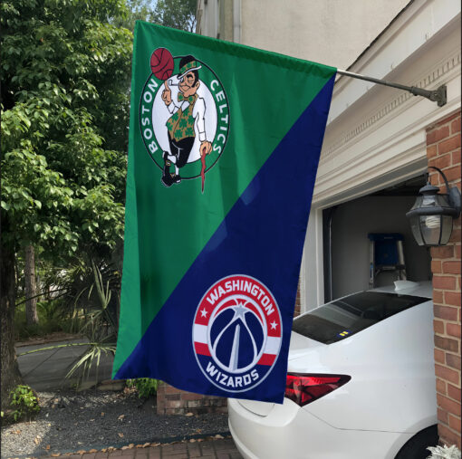 Celtics vs Wizards House Divided Flag, NBA House Divided Flag