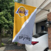 House Flag Mockup Los Angeles Lakers x San Antonio Spurs 2330