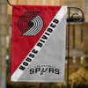Blazers vs Spurs House Divided Flag, NBA House Divided Flag