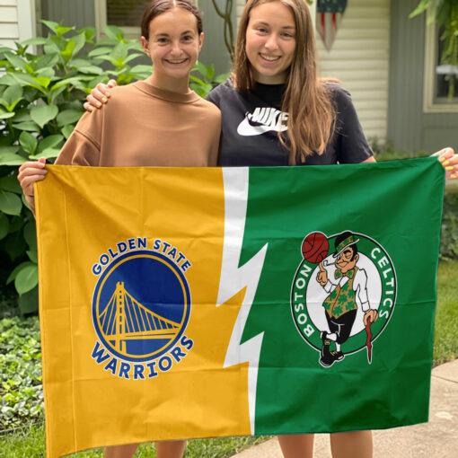 Warriors vs Celtics House Divided Flag, NBA House Divided Flag
