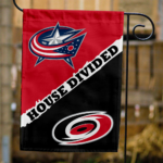 Blue Jackets vs Hurricanes House Divided Flag, NHL House Divided Flag