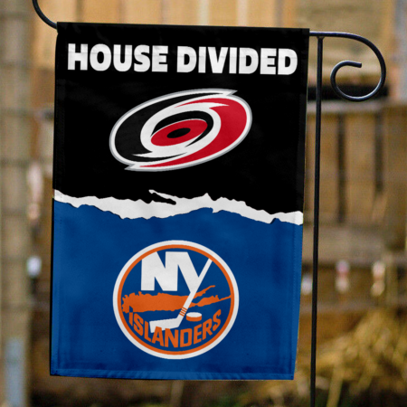 Hurricanes vs Islanders House Divided Flag, NHL House Divided Flag