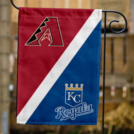Diamondbacks vs Royals House Divided Flag, MLB House Divided Flag