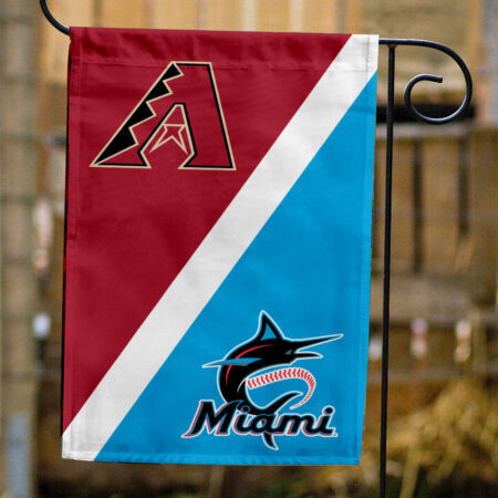 Diamondbacks vs Marlins House Divided Flag, MLB House Divided Flag