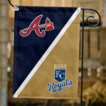 Braves vs Royals House Divided Flag, MLB House Divided Flag