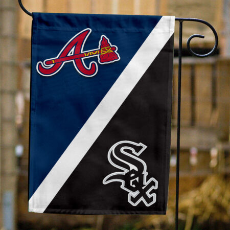 Braves vs White Sox House Divided Flag, MLB House Divided Flag