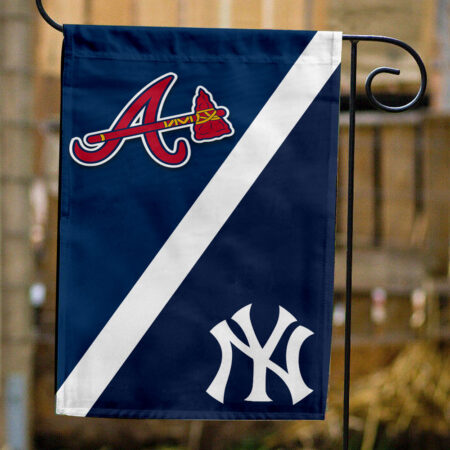 Braves vs Yankees House Divided Flag, MLB House Divided Flag