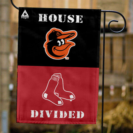 Orioles vs Red Sox House Divided Flag, MLB House Divided Flag