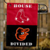 Red Sox vs Orioles House Divided Flag, MLB House Divided Flag