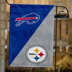 Bills vs Steelers House Divided Flag, NFL House Divided Flag